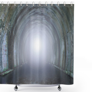 Personality  Light At The End Of The Tunnel Shower Curtains