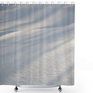 Personality  Tree Branch Shadows On Fresh Morning Snow Shower Curtains