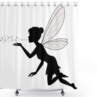 Personality  Cute Fairy Flying Shower Curtains