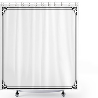 Personality  Simple Black Ornamental Decorative Frame Shower Curtains