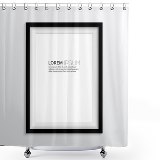 Personality  Black Frame With A Simple Design Shower Curtains