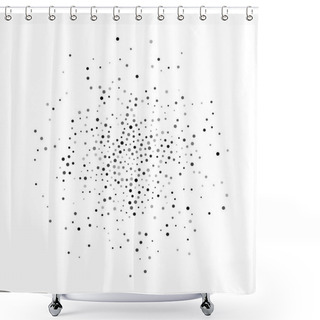 Personality  Radial Gradient Halftone Dots Background Shower Curtains