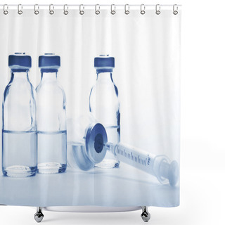 Personality  Vials And Syringe Shower Curtains