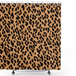 Personality  Leopard Skin Background. Shower Curtains