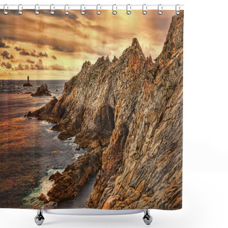 Personality  Sunset At The End Of The World Shower Curtains