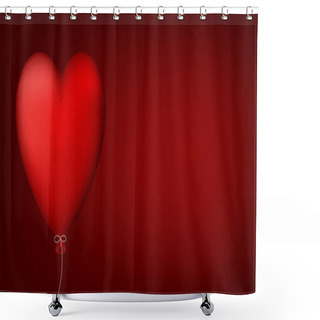 Personality  Valentine's Love Banner With Heart. Shower Curtains