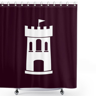 Personality  Castle Icon  Illustration Shower Curtains