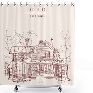 Personality  Vilnius ,Lithuania, Europe Postcard Shower Curtains
