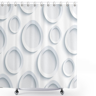 Personality  Stylish Seamless Pattern With Grey-white Easter Egg Shower Curtains