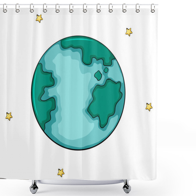 Personality  Planet Earth Shower Curtains