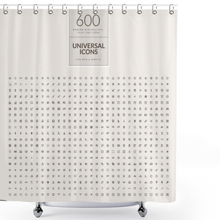 Personality  Set Of Universal Icons For Web And Mobile Shower Curtains