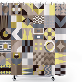 Personality  Geometric Mosaic Seamless Pattern Shower Curtains