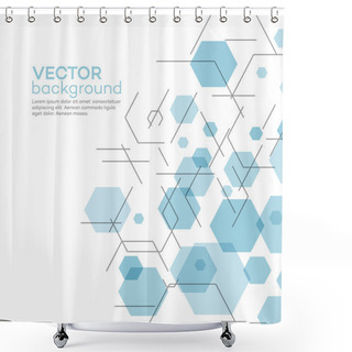 Personality  Abstract Background With Hexagons. Vector Illustration Shower Curtains