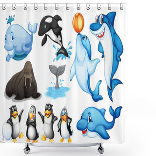 Personality  Sea Creatures Shower Curtains
