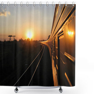 Personality  Train Shower Curtains