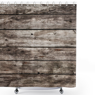 Personality  Background Of Old Wooden Gray, Brown, Shabby Boards Shower Curtains