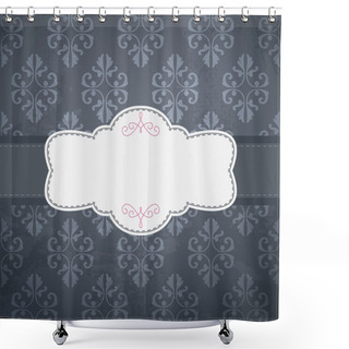 Personality  Vintage Frame Template,  Vector Illustration  Shower Curtains