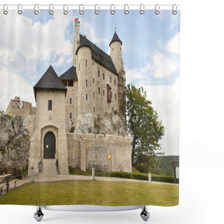 Personality  Front Of Bobolice Castle - Poland, Silesia. Shower Curtains