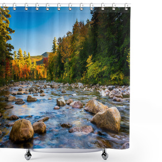 Personality  Autumn Color Along The Swift River, Along The Kancamagus Highway Shower Curtains