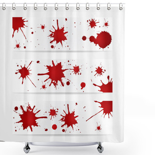 Personality  Colorful Bright Ink Splashes On White Background Shower Curtains