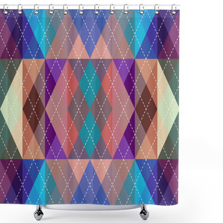 Personality  Argyle Seamless Vector Pattern Background. Shower Curtains