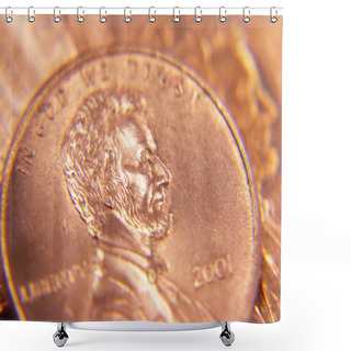 Personality  American Cents – Penny Shower Curtains