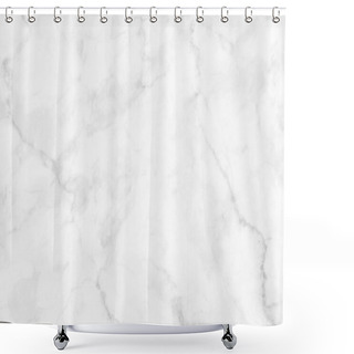 Personality  White (gray)  Marble Texture Background, Detailed Structure Of Marble For Design. Shower Curtains