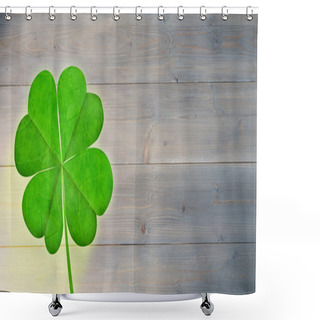 Personality  Composite Image Of Shamrock Shower Curtains