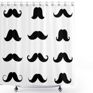 Personality  Mustache Shower Curtains