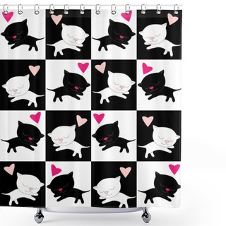 Personality  Kittens Shower Curtains