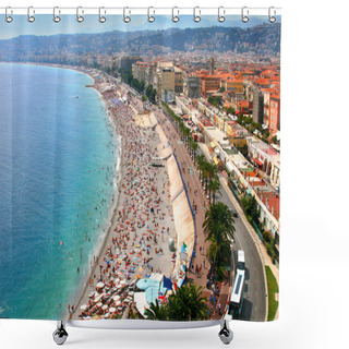 Personality  Fantastic Panorama Of Nice, France Shower Curtains