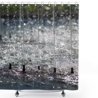 Personality  Fountain Shower Curtains