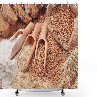 Personality  Wheat Grains, Bran And Flour Shower Curtains