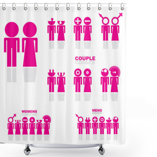 Personality  Pink Shower Curtains