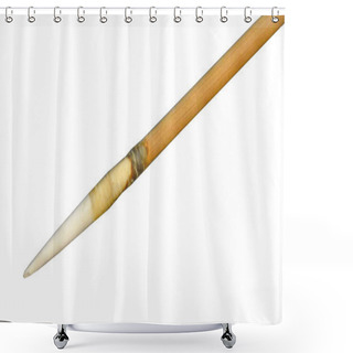 Personality  Magdalanean Fine Bone Pointed Spear Hafted Onto Wooden Shaft Shower Curtains