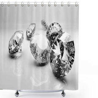 Personality  Diamonds 3d Model Shower Curtains