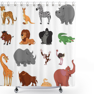 Personality  Funny Animals Shower Curtains