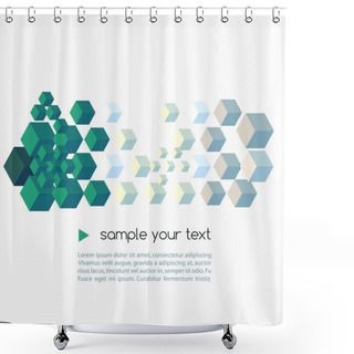Personality  Abstract Colorful  Geometric Background. Vector Illustration Shower Curtains