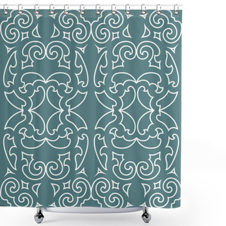 Personality  Seamless Ornament Tiles Shower Curtains