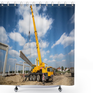 Personality  Mobile Crane Shower Curtains