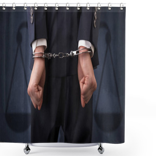Personality  Arrested Man With Balance On The Background Shower Curtains