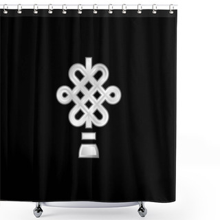 Personality  Amulet Silver Plated Metallic Icon Shower Curtains