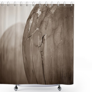 Personality  Stone Sphere Shower Curtains