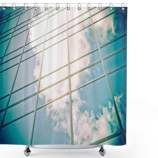 Personality  Modern Corporate Glass Building Shower Curtains