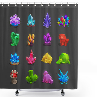 Personality  Set Of Cartoon Crystals Shower Curtains