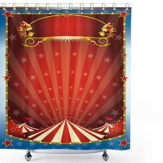 Personality  Vintage Circus Background Shower Curtains