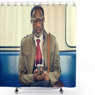 Personality  Metro Transportation Concept Shower Curtains