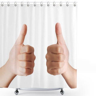 Personality   Hand Thumb Up  Shower Curtains