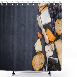Personality  Cheese Selection Border Background Shower Curtains