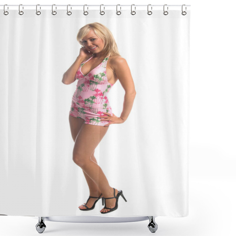 Personality  Island Tankini Blonde Shower Curtains